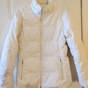 Down Coat White Anne Klein Jacket Ski Snow Jean